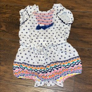 Infant Girls Aztec Print Romper